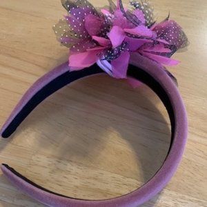 Mauve/Pink Velvet Adorned Headband